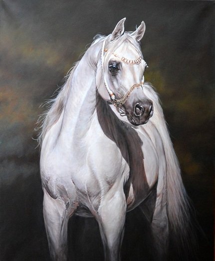 Original Arab Horse Painting